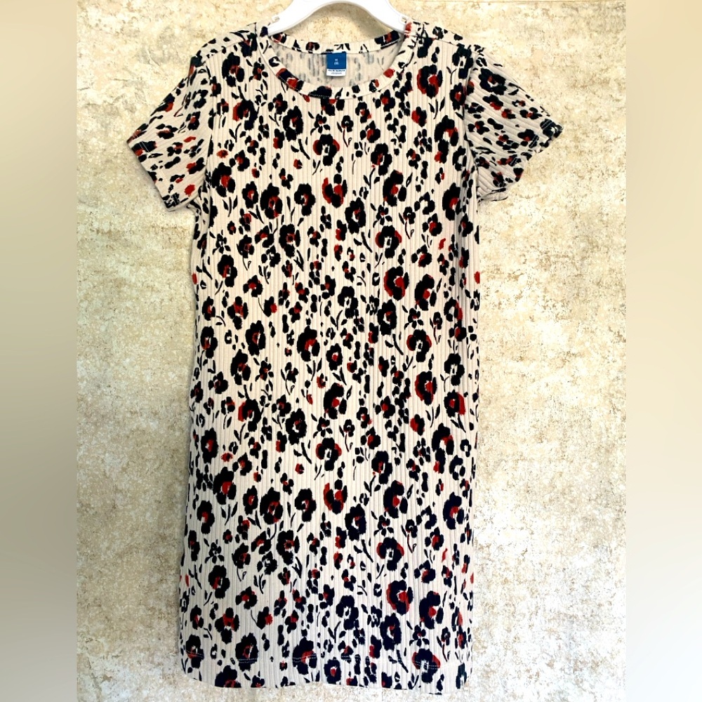 🪩Girls Old Navy flower Print Midi Dress - Red, Black, Cream